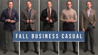 5 Stylish Business Casual Outfits For Fall  Mens Smart Casual Outfit Ideas [upl. by Ganny]