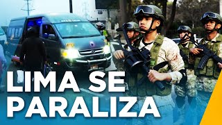 PARO DE TRANSPORTISTAS EN VIVO LIMA PARALIZADA POR 72 HORAS [upl. by Ades]