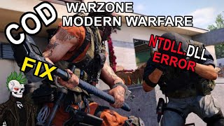 Call of Duty NTDLLdll Error fix for Modern Warfare 2019 amp WarZone [upl. by Annabel]