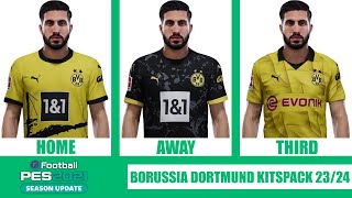 eFootball PES 2021  BORUSSIA DORTMUND KITSPACK 2324 [upl. by Suzy]