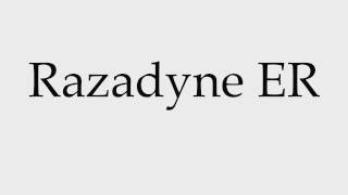 How to Pronounce Razadyne ER [upl. by Jann]