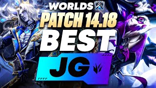 The BEST Junglers For All Ranks On Patch 1418 WORLDS PATCH  Season 14 Tier List League of Legends [upl. by Trstram]