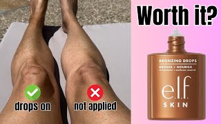 Testing elf SKIN Bronzing Drops on Face amp Body  SunKissed Glow [upl. by Jenda]