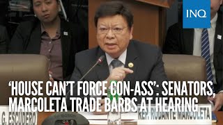 ‘House can’t force conass’ Senators Marcoleta trade barbs at hearing [upl. by Conger628]