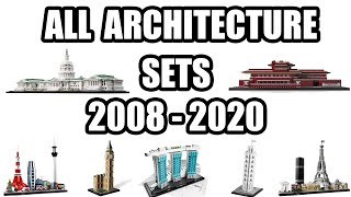 ALL LEGO ARCHITECTURE SETS FROM 2008  2020 LEGO ARCHITECTURE HISTORY [upl. by Mignon881]