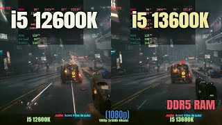 i5 12600k Vs I5 13600k DDR5 RAM [upl. by Adiari]