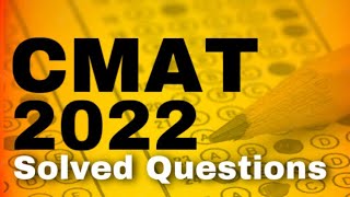 CMAT 2022 Solved Questions G strategy [upl. by Dubois410]