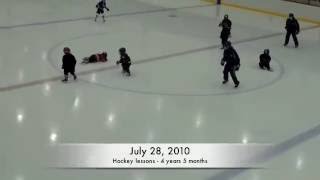 4 Year Old Hockey Player Skating Progression [upl. by Einafpets326]