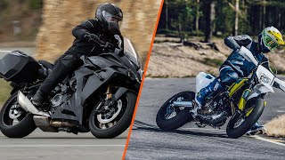 Supermoto Vs Sportbike – Which One Should You Buy 2023 [upl. by Haimarej390]