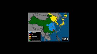 Chinese Civil War 19271936 on map first phase pt 1 history china war 中国 map [upl. by Haon]