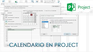 Configurar calendario básico en MS Project [upl. by Affra884]