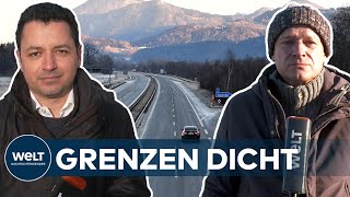 Deutsche Grenzkontrollen in Kraft getreten Grenzen zu Tschechien und Tirol nahezu dicht [upl. by Arrim364]