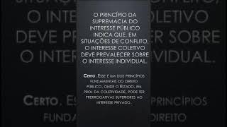 Questão2  Regime Jurídico Administrativo [upl. by Grochow]