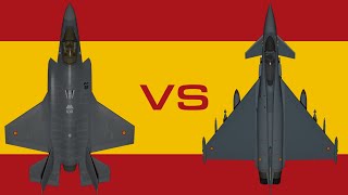 F35 Lightning vs Eurofighter Typhoon  Replacing Spains F18 Hornets until the 6th Gen FCAS [upl. by Godderd400]