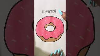 Cute Donut Coloring  Satisfying Coloring Videos coloring coloringpages coloringbook [upl. by Nahte]