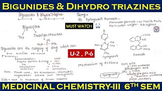 Biguanides amp DihydroTriazines  Cycloguanil Pamoate Proguanil  Antimalarial Drugs  Medchem3 [upl. by Yzus]