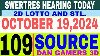 SWERTRES HEARING TODAY OCTOBER 192024 AND 2D LOTTO HEARING HOT PAIRS LASTO [upl. by Cheng]