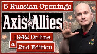 5 Russian Openings  Axis and Allies 1942 [upl. by Ahseyi]