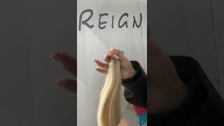 Flat Weft Hair Extensions 60A Light Platinum Blonde Double Drawn  REIGN HAIR [upl. by Nesmat]