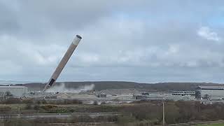 Tinto chimney demolition in reverse [upl. by Nelad]