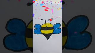 How to draw a Bee Step by step Drawing for kids 💛🐝 [upl. by Enirehs]