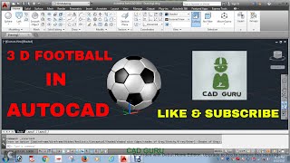 how to design football in autocad  HINDI [upl. by Danais]