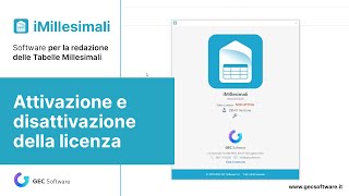 iMillesimali  Attivazione e disattivazione della licenza [upl. by Animsaj]