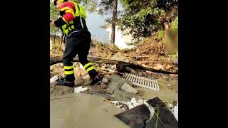 floods extremeweather aftermath in Traversara  EmiliaRomagna Italy [upl. by Marigolde120]