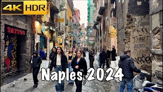 A Spring in Naples Italy 🇮🇹 Walking The Quaint Street of Naples 4K HDR [upl. by Mcadams882]