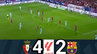 Osasuna vs Barcelona 42  LaLiga 2024  Match Highlights [upl. by Evatsug975]