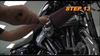 KampN Air Intake Installation for 20072011 Harley Davidson Sportster Motorcycles [upl. by Seleta908]