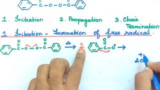 Free Radical Mechanism of Addition Polymerization [upl. by Macknair]