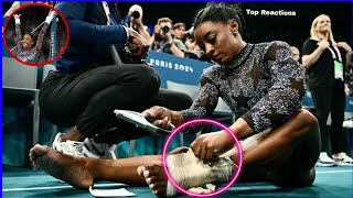 Simone Biles Advances to AllAround Final with Wrapped Calf 🏅✨ Joined by Sunisa Lee [upl. by Jeanie]