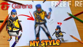 DESENHANDO O DOM PISANTE VERSÃO HUMANA FREE FIRE  Dibujando free fire  Gambar Free Fire [upl. by Izak134]