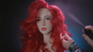 ASMR Makeup amp Hair Styling 🧜🏻‍♀️  No Talking [upl. by Adnael]