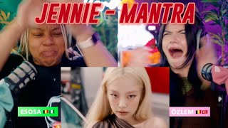 JENNIE  Mantra Official Music Video reaction [upl. by Ynnij834]