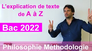 Méthode explication de texte Bac philo 2021 [upl. by Enyamert]