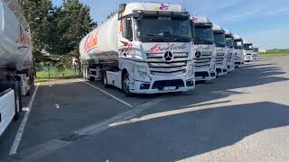 Visite chez les Transport delisle a la fertégaucher  une belle flotte de camion [upl. by Burbank]