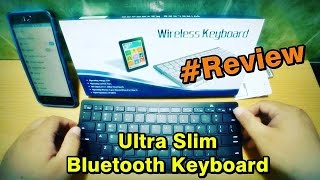 Gadget  Review Ultra Slim Bluetooth Keyboard for iOS Android PC Wireless Keyboard [upl. by Eivad232]