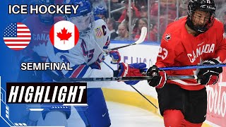 United States vs Canada 15  Semifinal All Goals amp Highlights  Hlinka Gretzky Cup 2024 [upl. by Sibella]