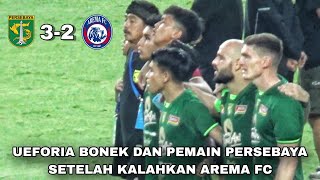 Detik  Detik Kemenangan Persebaya vs Arema FC 32 di Stadion GBT  Gemuruh Ueforia Seluruh Bonek [upl. by Nyladam917]