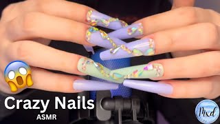 ASMR Acrylic Nail on Nail tapping amp scratching 💅🏻fast and aggressive [upl. by Langbehn]