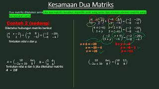 matriks part 4 Kesamaan dua matriks [upl. by Letsyrhc433]