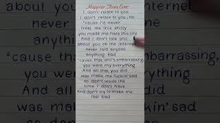 Billie Eilish  Happier Than Ever Lyrics REQUESTED lyrics billieeilish shorts shortsfeed [upl. by Jarita]