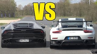 PORSCHE 911 GT2 RS vs LAMBORGHINI HURACAN 🚀🔥DRAG RACE🚀🔥 [upl. by Hyams467]