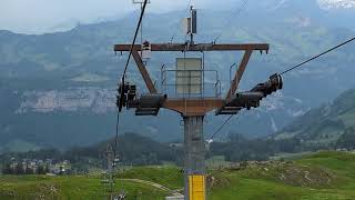 Stoos 24 Chairlift Views Descending from Fronalpstock [upl. by Hpseoj]