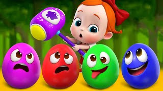 Surprise Eggs Kids Songs  Surprise Eggs Crack Crack Crack  LiaChaCha Kids Songs amp Nursery Rhymes [upl. by Litton422]