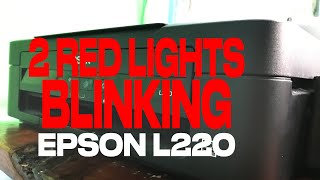 PAANO E FIX ANG EPSON L220 BLINKING RED LIGHT NOT PRINTING NOT FIX LEGIT EPSON PRINTER L220 [upl. by Archibold]