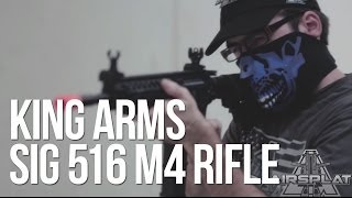 King Arms SIG 516 M4 Airsoft Rifle Patrol  AirSplat on Demand [upl. by Donadee]