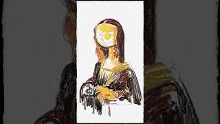 Small Mona Lisa  Sketching process with pastels in Rebelle escapemotions [upl. by Devol]